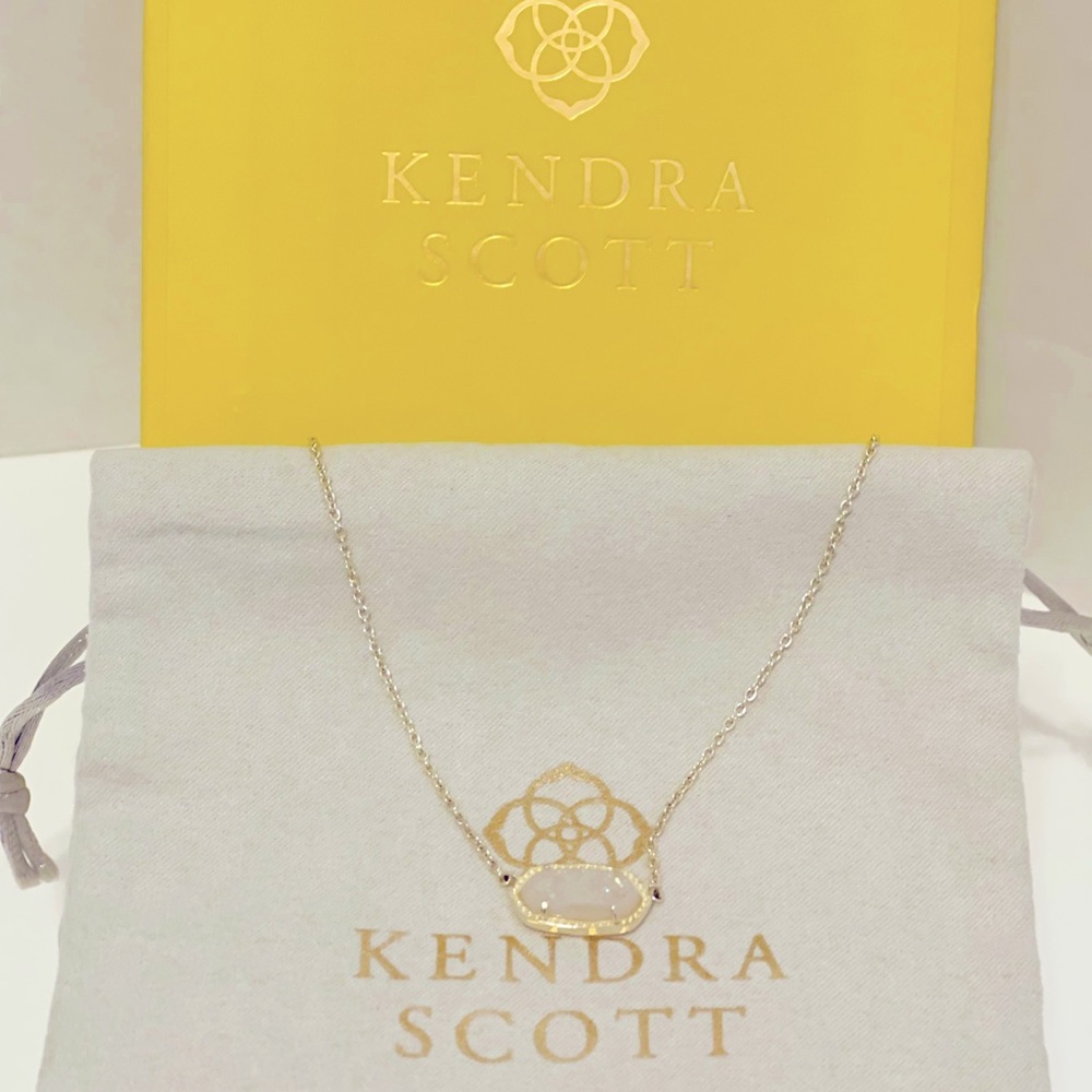 Kendra Scott Elisa Gold Iridescent Drusy Necklace
